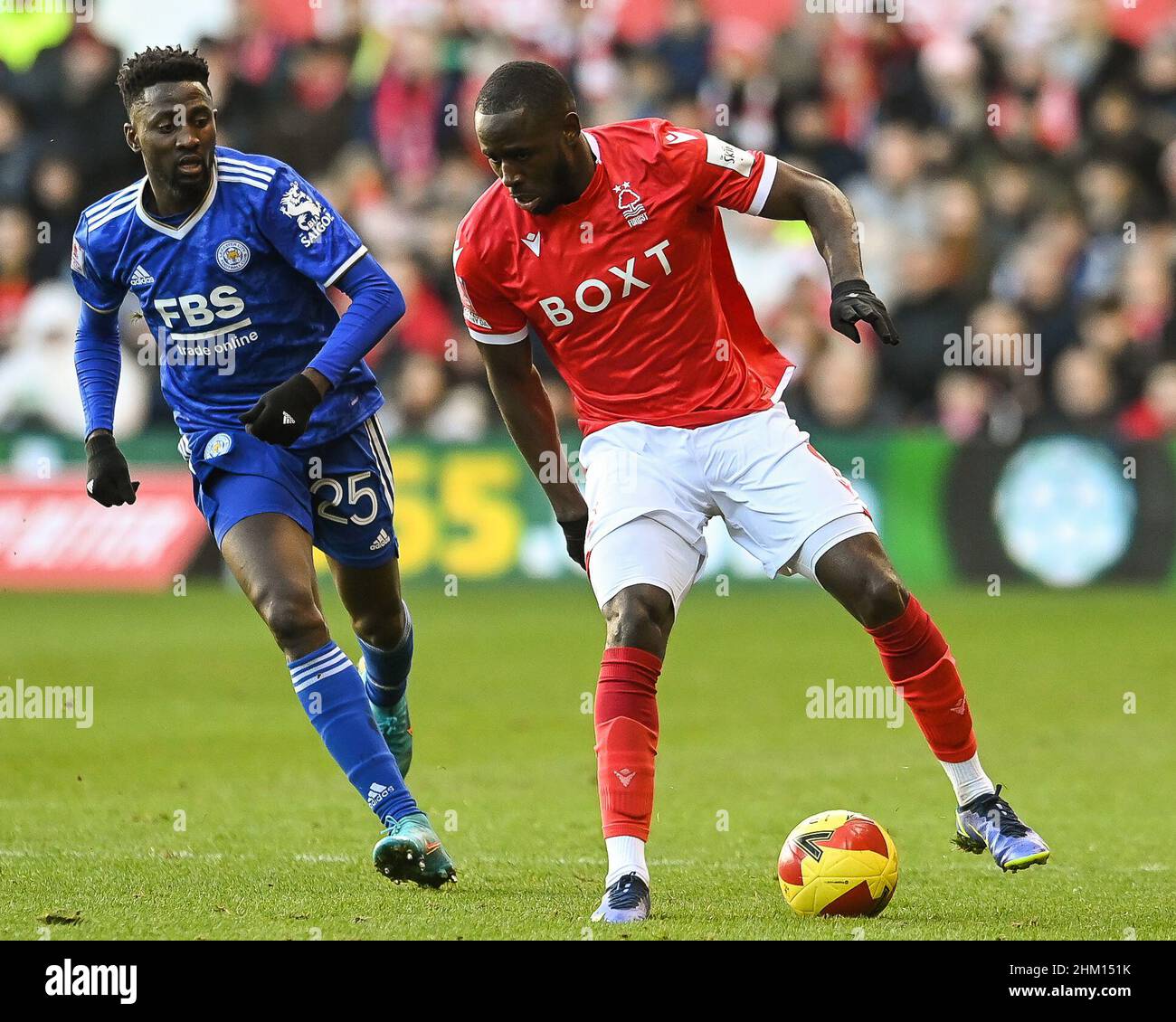 Keinan Davis #9 von Nottingham Forest in Aktion während des Spiels in, am 2/6/2022. (Foto von Craig Thomas/News Images/Sipa USA) Quelle: SIPA USA/Alamy Live News Stockfoto