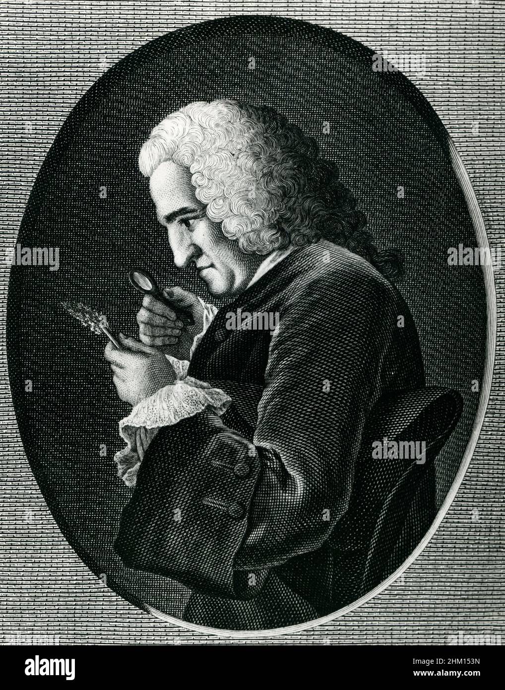 Porträt des französischen Naturforschers Bernard de Jussieu (1699-1777). Stockfoto