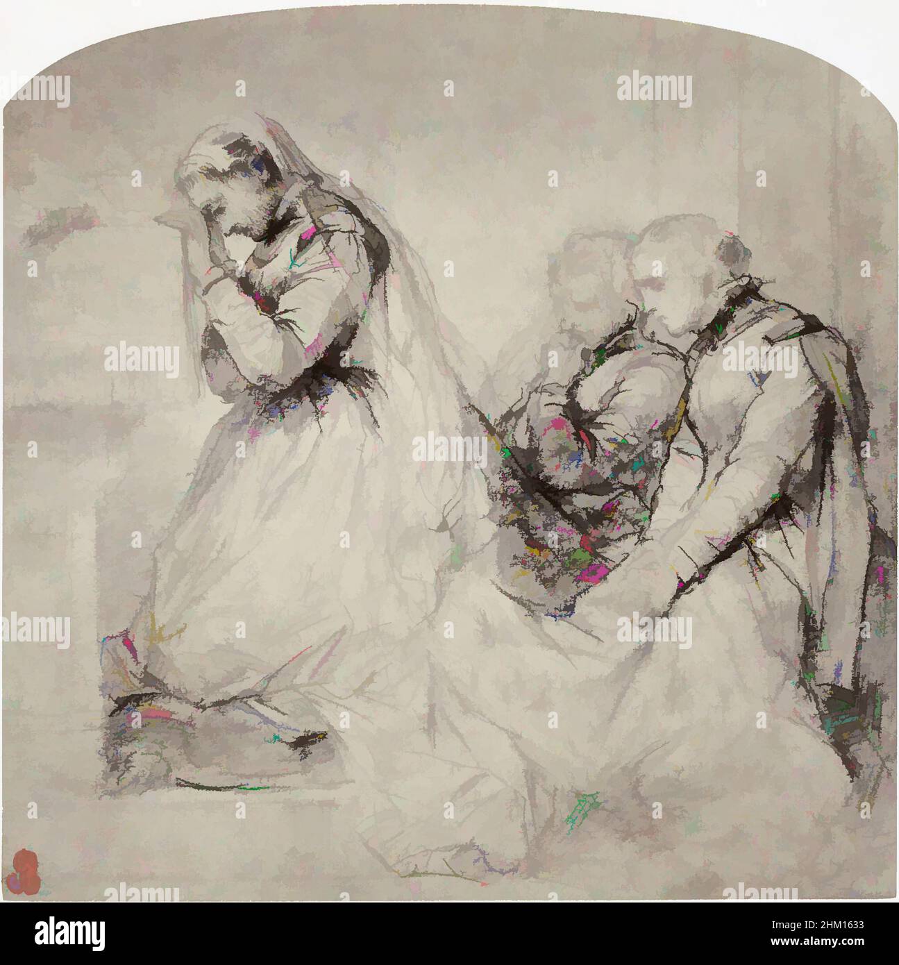 Kunst inspiriert durch Fotoreproduktion einer Zeichnung des letzten Gebets von Mary Stuart von Paul Delaroche, Dernière Communion de Marie Stuart, Robert Jefferson Bingham, intermediärer Zeichner: Paul Delaroche, Paris, c. 1853 - in oder vor 1858, Papier, Albumdruck, Gravur, Höhe 128 mm, Klassische Werke, die von Artotop mit einem Hauch von Moderne modernisiert wurden. Formen, Farbe und Wert, auffällige visuelle Wirkung auf Kunst. Emotionen durch Freiheit von Kunstwerken auf zeitgemäße Weise. Eine zeitlose Botschaft, die eine wild kreative neue Richtung verfolgt. Künstler, die sich dem digitalen Medium zuwenden und die Artotop NFT erschaffen Stockfoto Kunst inspiriert durch Fotoreproduktion einer Zeichnung des letzten Gebets von Mary Stuart von Paul Delaroche, Dernière Communion de Marie Stuart, Robert Jefferson Bingham, intermediärer Zeichner: Paul Delaroche, Paris, c. 1853 - in oder vor 1858, Papier, Albumdruck, Gravur, Höhe 128 mm, Klassische Werke, die von Artotop mit einem Hauch von Moderne modernisiert wurden. Formen, Farbe und Wert, auffällige visuelle Wirkung auf Kunst. Emotionen durch Freiheit von Kunstwerken auf zeitgemäße Weise. Eine zeitlose Botschaft, die eine wild kreative neue Richtung verfolgt. Künstler, die sich dem digitalen Medium zuwenden und die Artotop NFT erschaffen Stockfoto