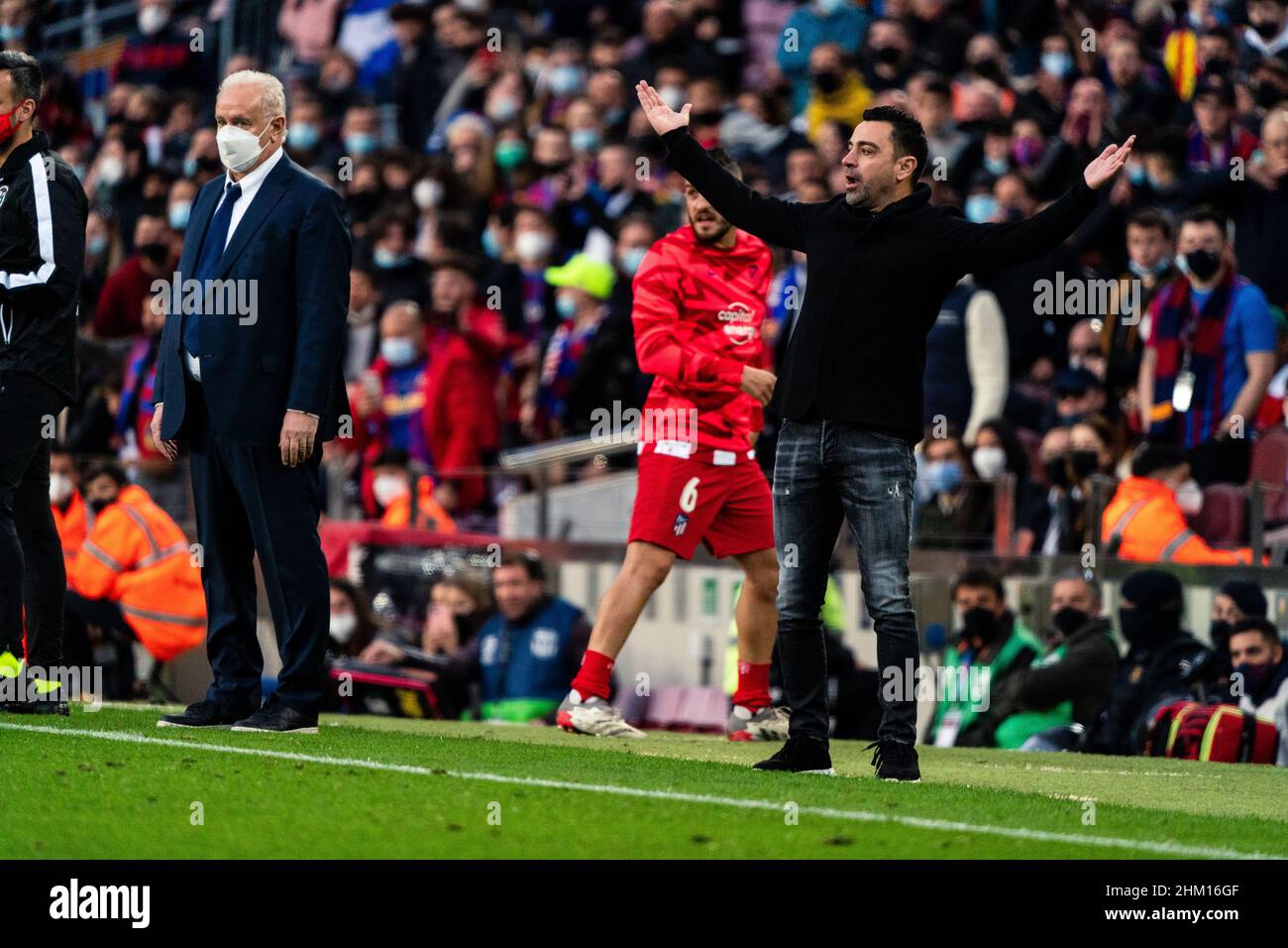 Barcelona, Spanien, 6, Februar 2022. Spanische La Liga: FC Barcelona / Atlético de Madrid. Quelle: Joan Gosa/Alamy Live News Stockfoto