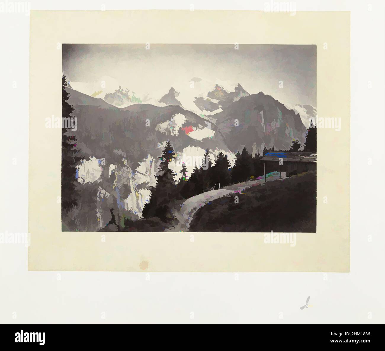 Art Inspired by View of the Jungfrau, Jungfrau, Views of Switzerland and  Savoy, William England, Verlag: A. Marion Son & Co., Berner Alpen, Verlag:  London, 1863 - 1865, paper, Karton, Albumendruck, Höhe
