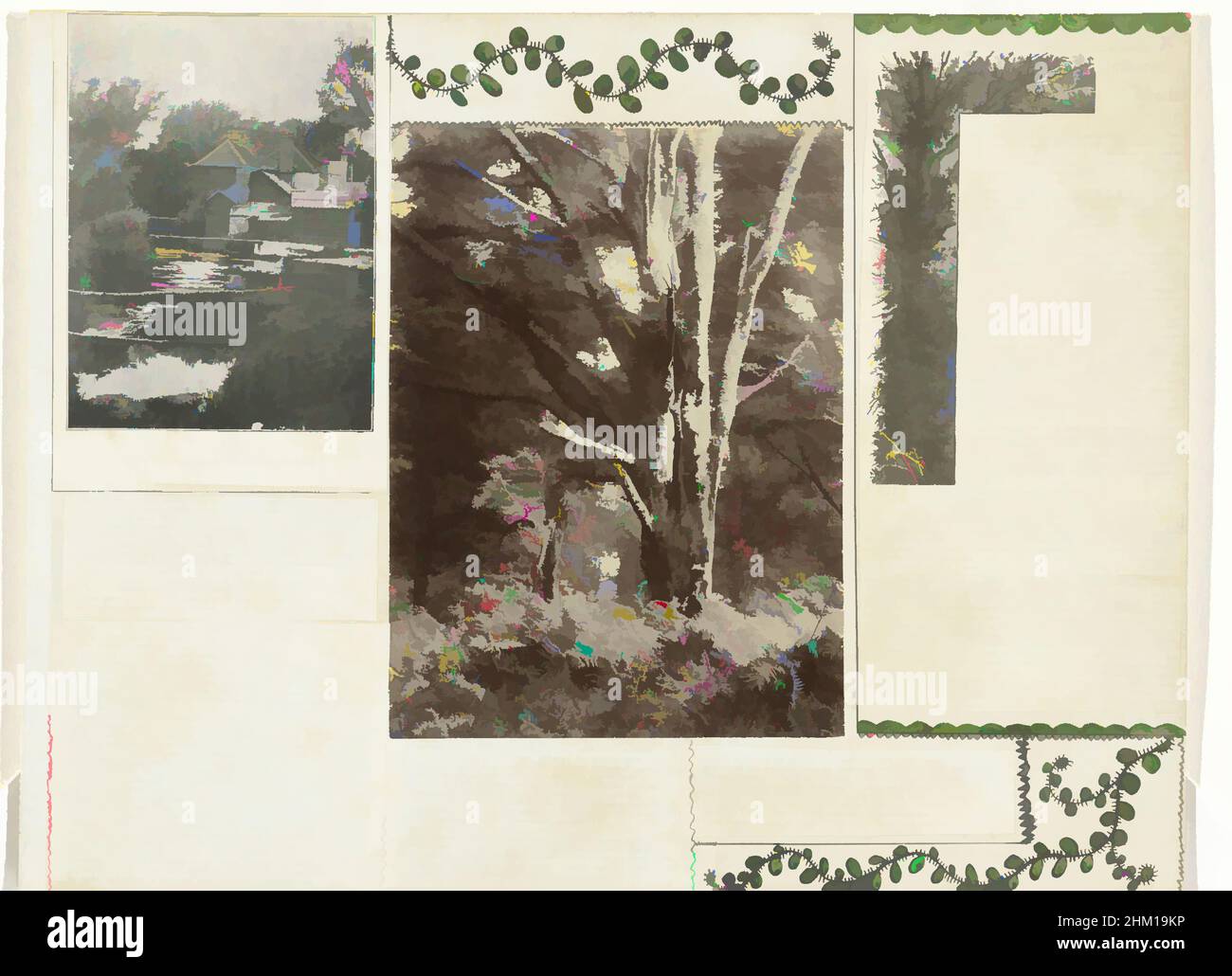 Kunst inspiriert von Landschaft mit Bäumen, Großbritannien, 1855 - 1900, Fotopapier, Albumin-Druck, Höhe 95 mm × Breite 164 mm, Classic Works modernisiert von Artotop mit einem Schuss Modernität. Formen, Farbe und Wert, auffällige visuelle Wirkung auf Kunst. Emotionen durch Freiheit von Kunstwerken auf zeitgemäße Weise. Eine zeitlose Botschaft, die eine wild kreative neue Richtung verfolgt. Künstler, die sich dem digitalen Medium zuwenden und die Artotop NFT erschaffen Stockfoto