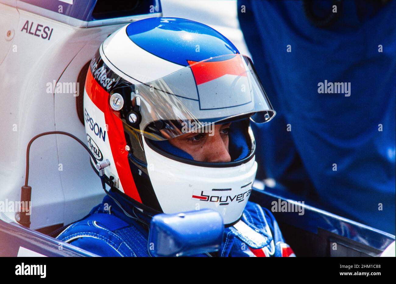 Jean Alesi, Formel 1, großer Preis von Deutschland auf dem Hockenheimring am 29. Juli 1990, Tyrrell Racing, Tyrrell 019, Ford Cosworth DFR 3,5 V8. Stockfoto