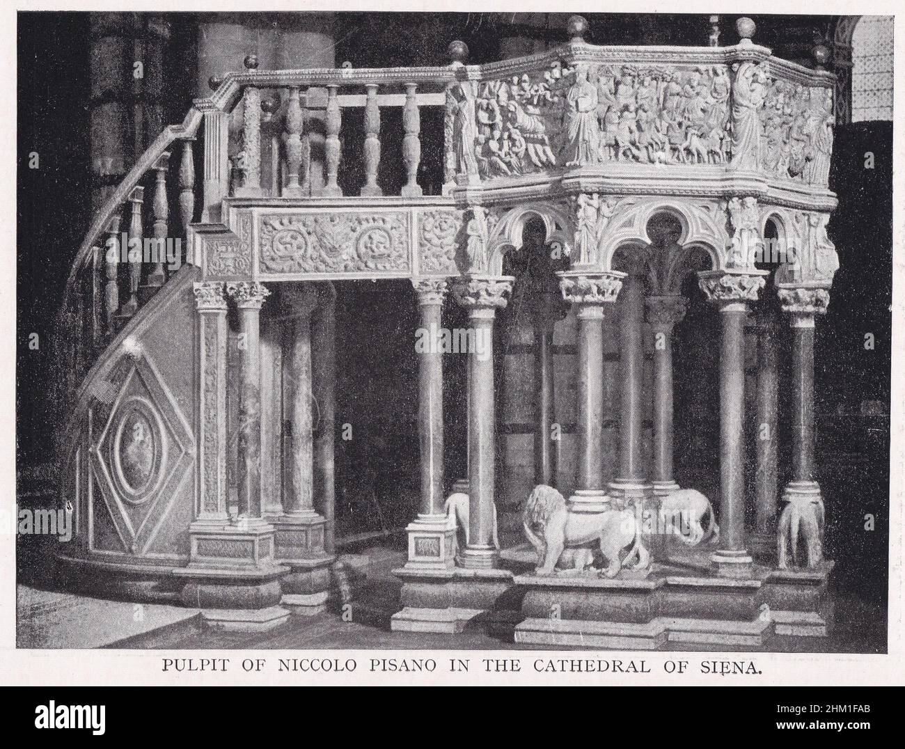 Wallfahrten in Italien 1920 - Pulpit von Niccolo Pisano in der Kathedrale von Siena. Stockfoto