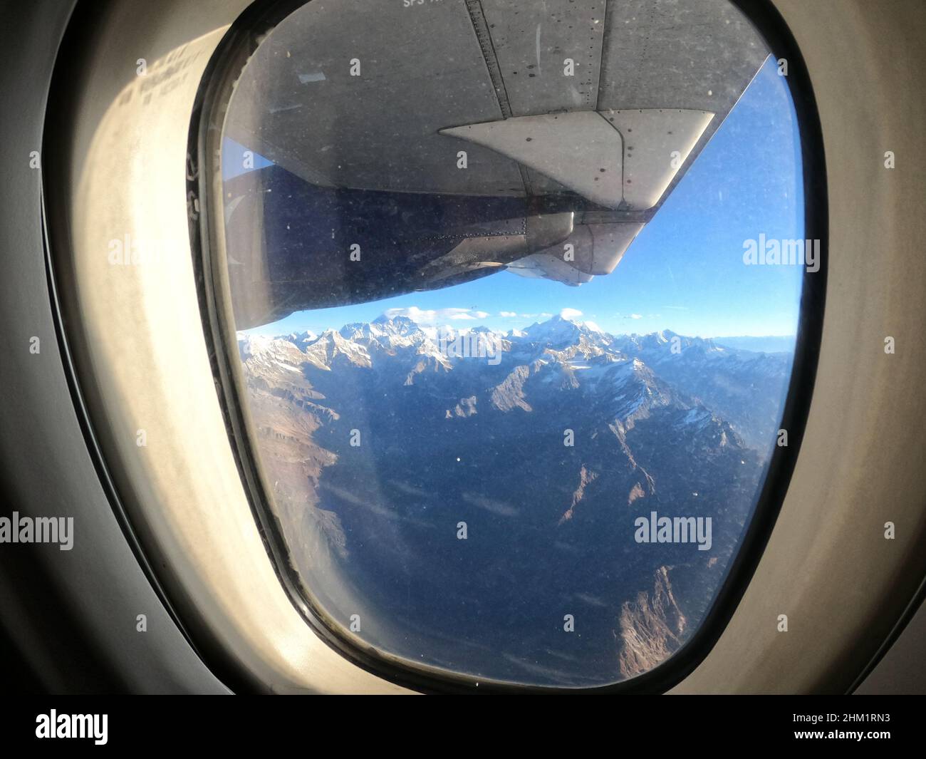 Der Mount Everest ist der höchste Berg der Erde über dem Meeresspiegel und liegt im Mahalangur Himal-Untergebiet des Himalaya. Stockfoto