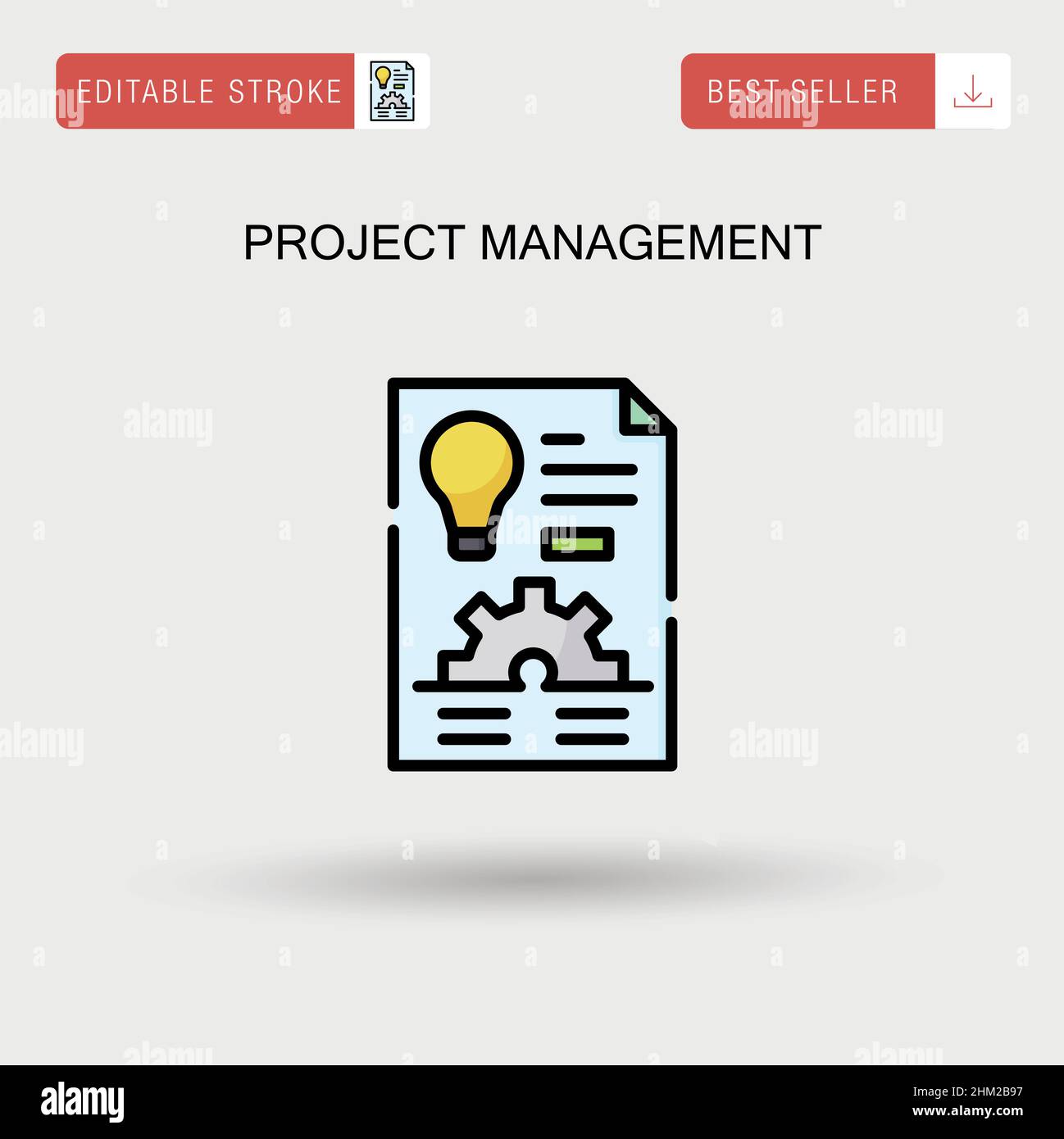 Einfaches Vektorsymbol für Projektmanagement. Stock Vektor