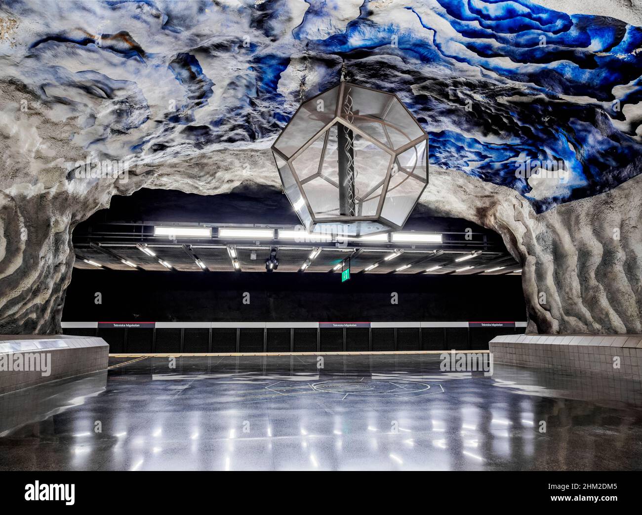 Tekniska hogskolan Metro-Station, Stockholm, Provinz Stockholm, Schweden Stockfoto