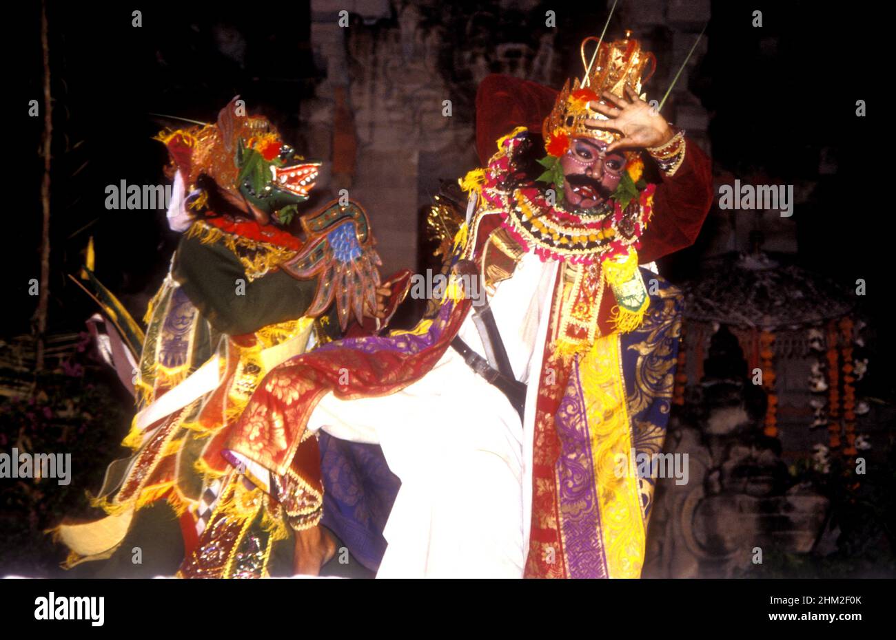 Balinesisches Tanzdrama, Darsteller des Ramayana Stockfoto