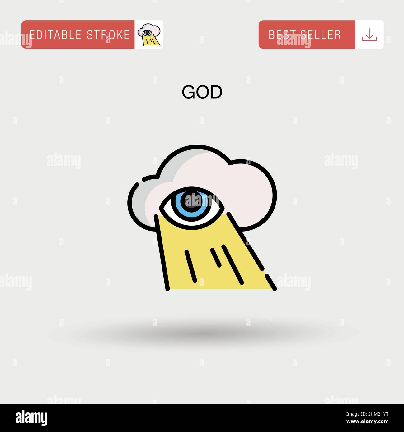 Gott einfache Vektor-Symbol. Stock Vektor Gott einfache Vektor-Symbol. Stock Vektor