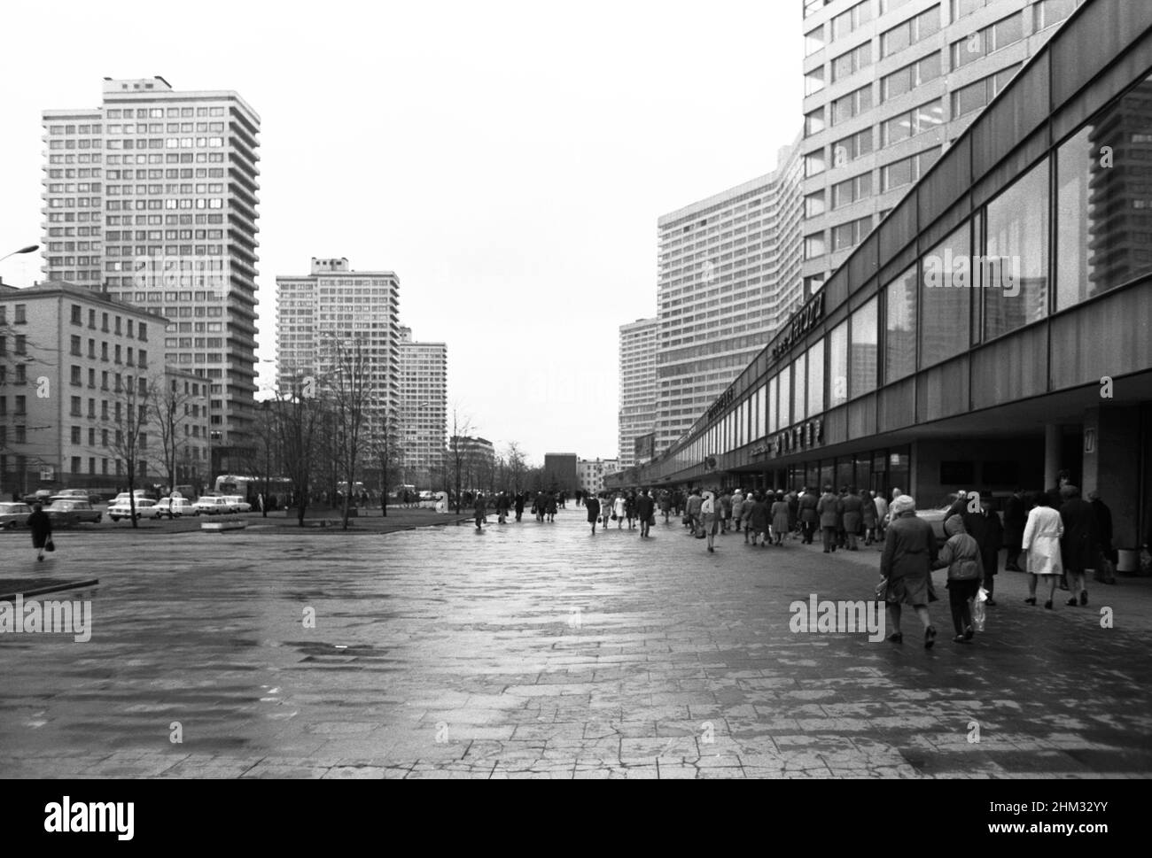 Blick auf die Stadt, New Arbat Moskau, Russland, UdSSR, April 1976 Stockfoto