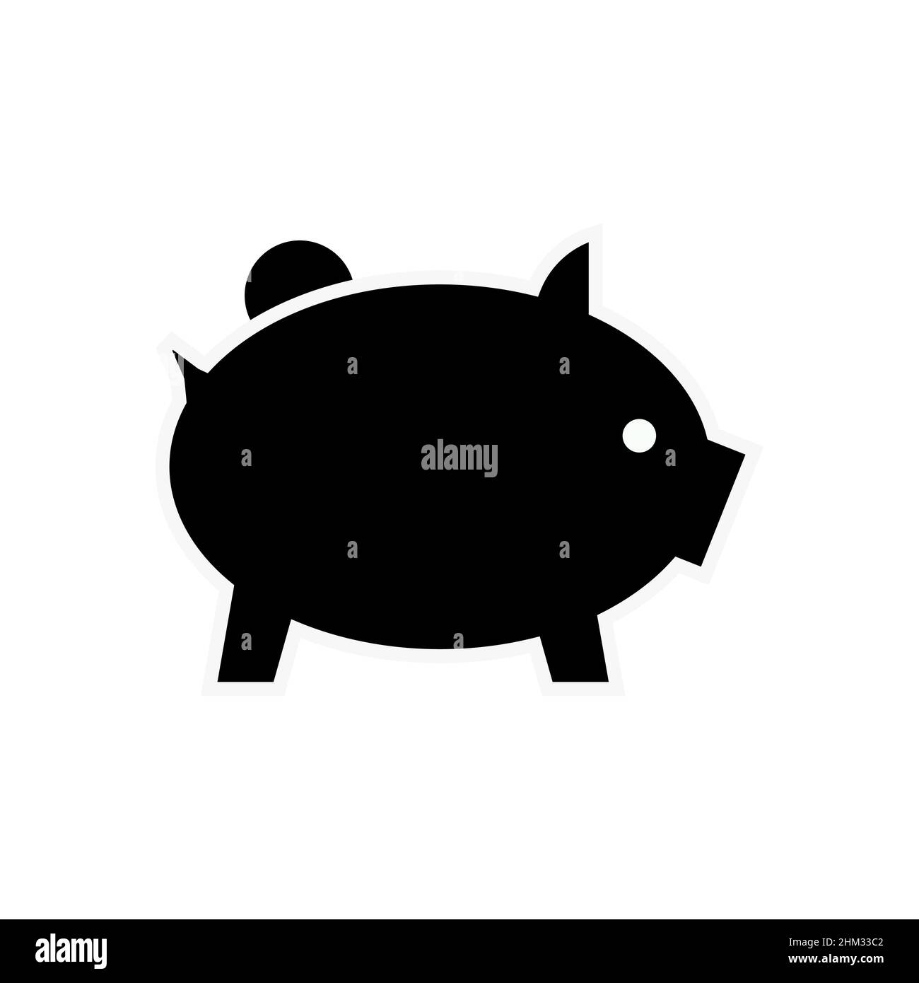 Abstraktes Vektorsymbol auf Weiß, isolierte Illustrationen für Grafik- und Webdesign. Einfaches, flaches Symbol. Perfekte schwarze Piktogramm-Illustration auf einem weißen Stock Vektor