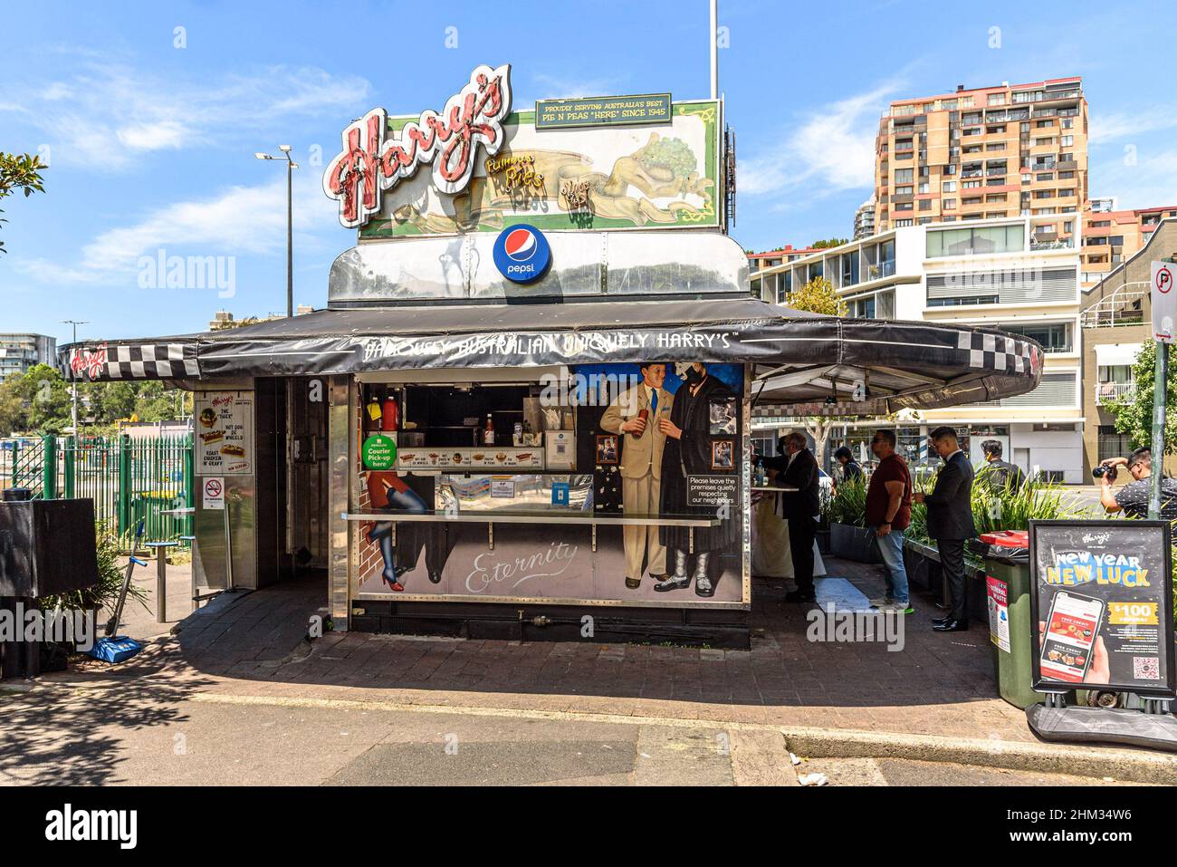 Harry's Cafe de Wheels in Woolloomooloo, Sydney Stockfoto