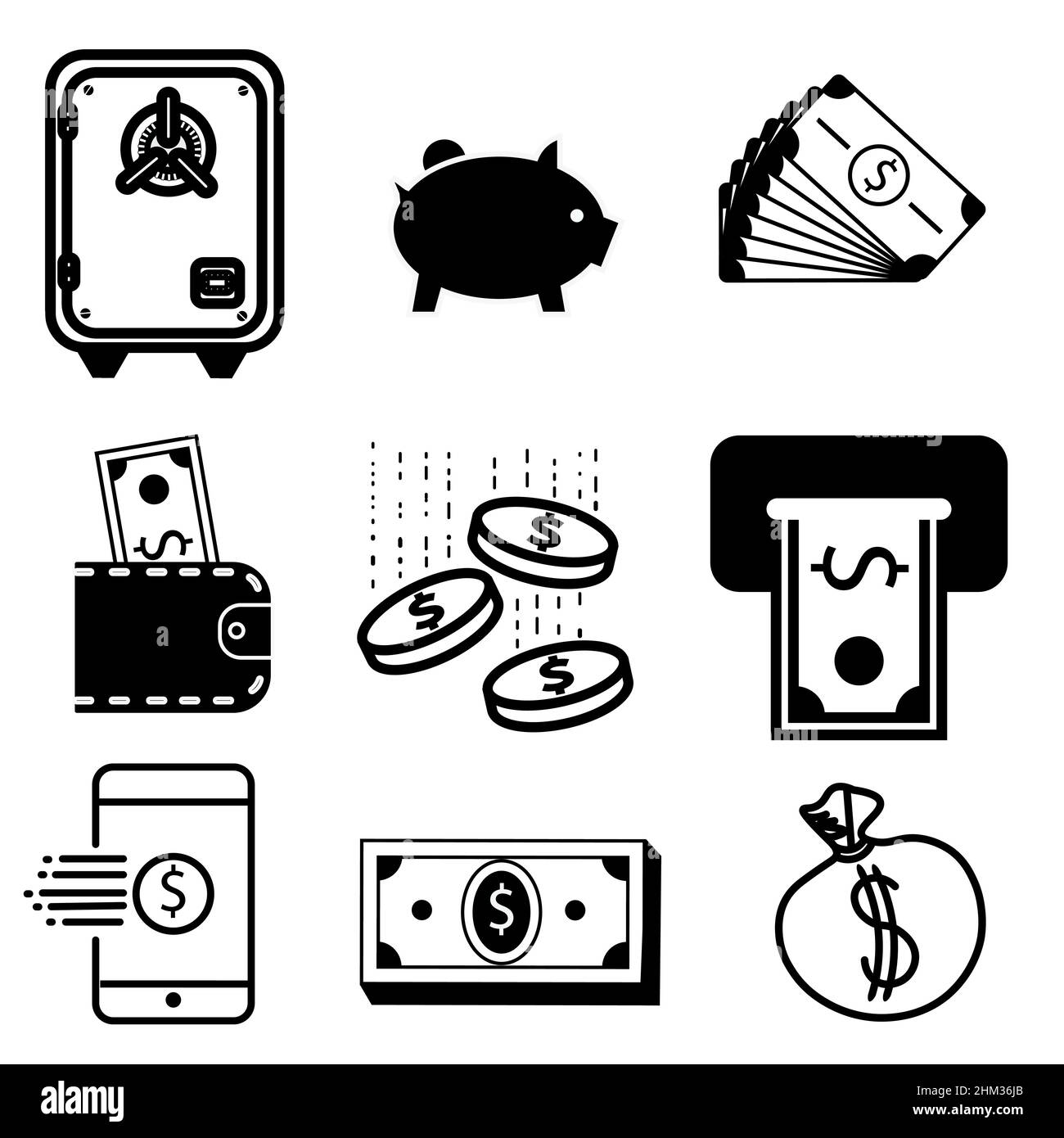 Abstrakte Vektorsymbole auf Weiß, isolierte Illustrationen für Grafik- und Webdesign. Einfaches, flaches Symbol. Perfekte schwarze Piktogramm-Illustration auf einem weißen Stock Vektor