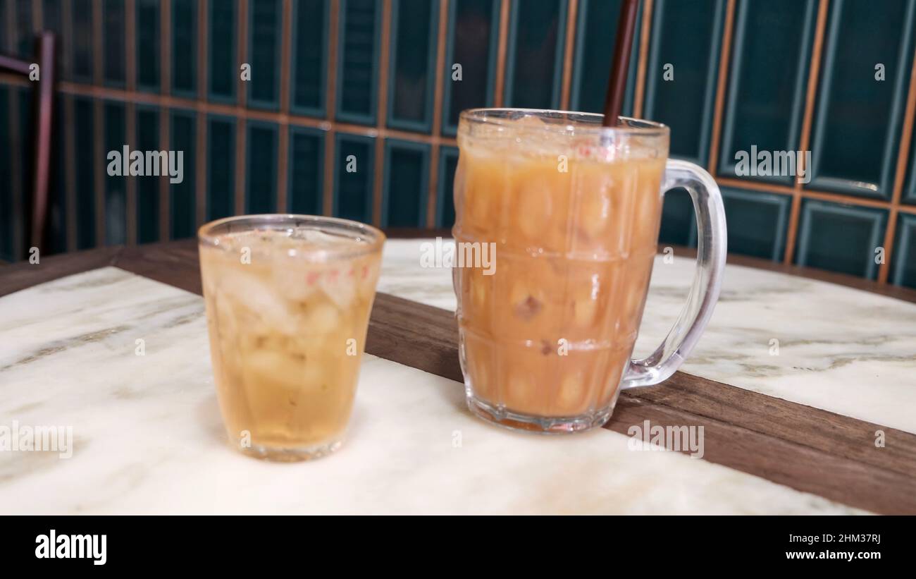 Ek Teng Phu Ki Thai-Chinese Heritage Coffee Shop Phat Sai, Samphanthawong, Chinatown Bangkok เอ็กเต็งผู่กี่gourmet Stockfoto