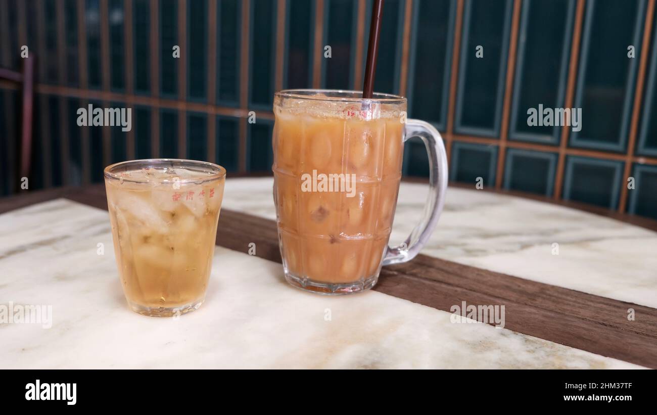 Ek Teng Phu Ki Thai-Chinese Heritage Coffee Shop Phat Sai, Samphanthawong, Chinatown Bangkok เอ็กเต็งผู่กี่gourmet Stockfoto