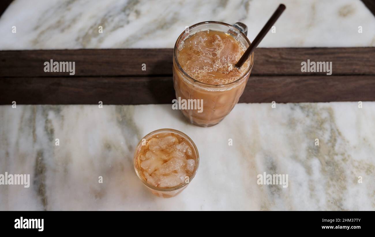 Ek Teng Phu Ki Thai-Chinese Heritage Coffee Shop Phat Sai, Samphanthawong, Chinatown Bangkok เอ็กเต็งผู่กี่gourmet Stockfoto