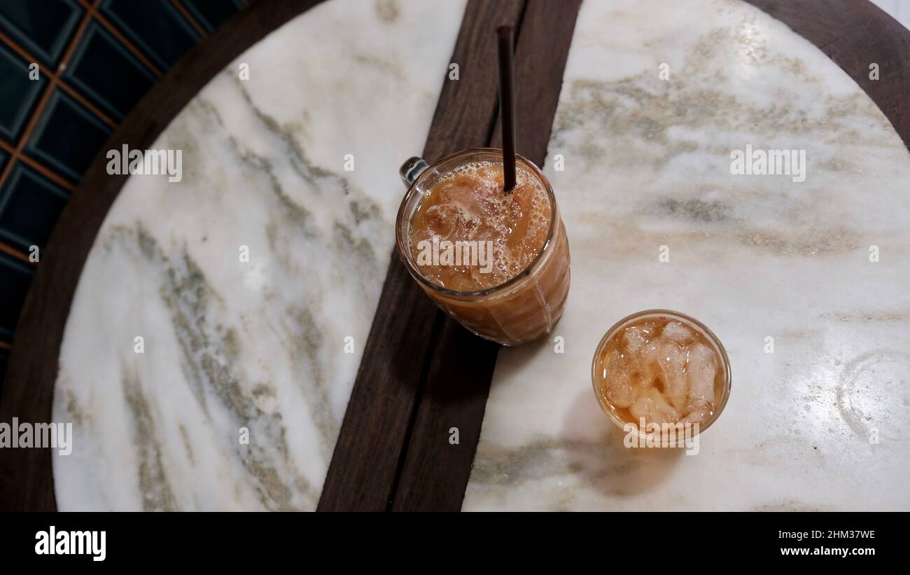 Ek Teng Phu Ki Thai-Chinese Heritage Coffee Shop Phat Sai, Samphanthawong, Chinatown Bangkok เอ็กเต็งผู่กี่gourmet Stockfoto