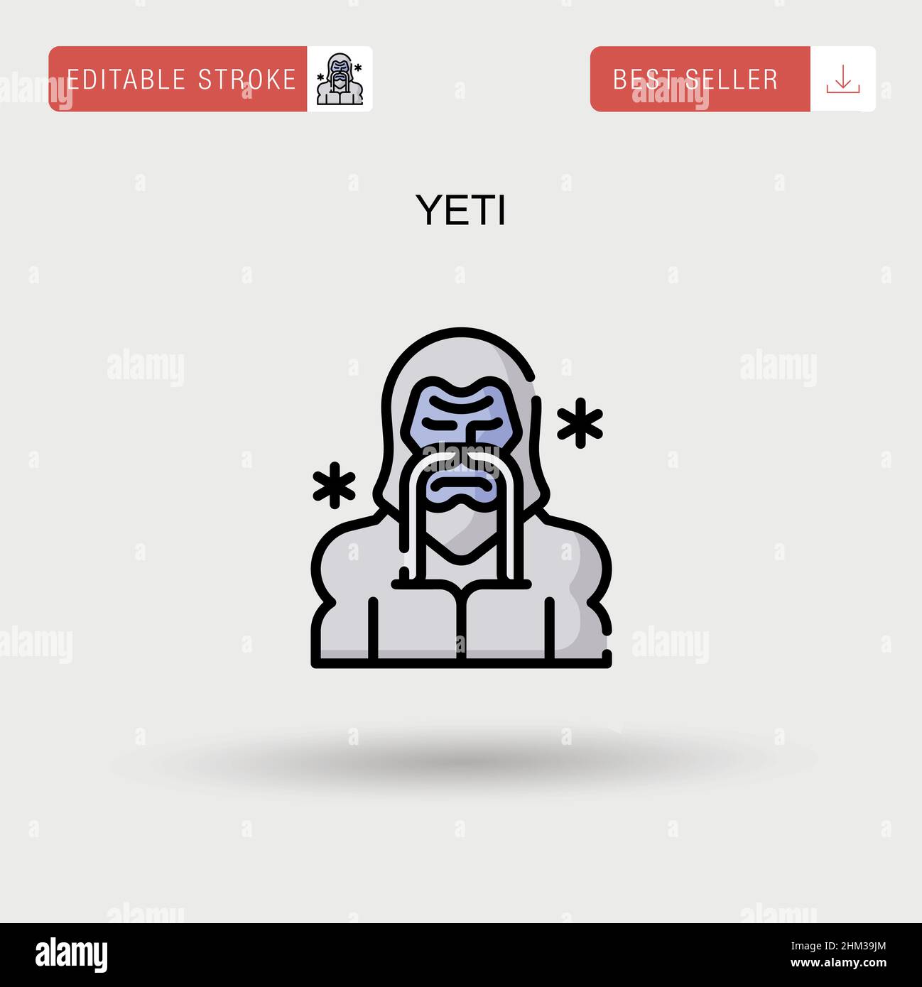 Yeti einfaches Vektorsymbol. Stock Vektor