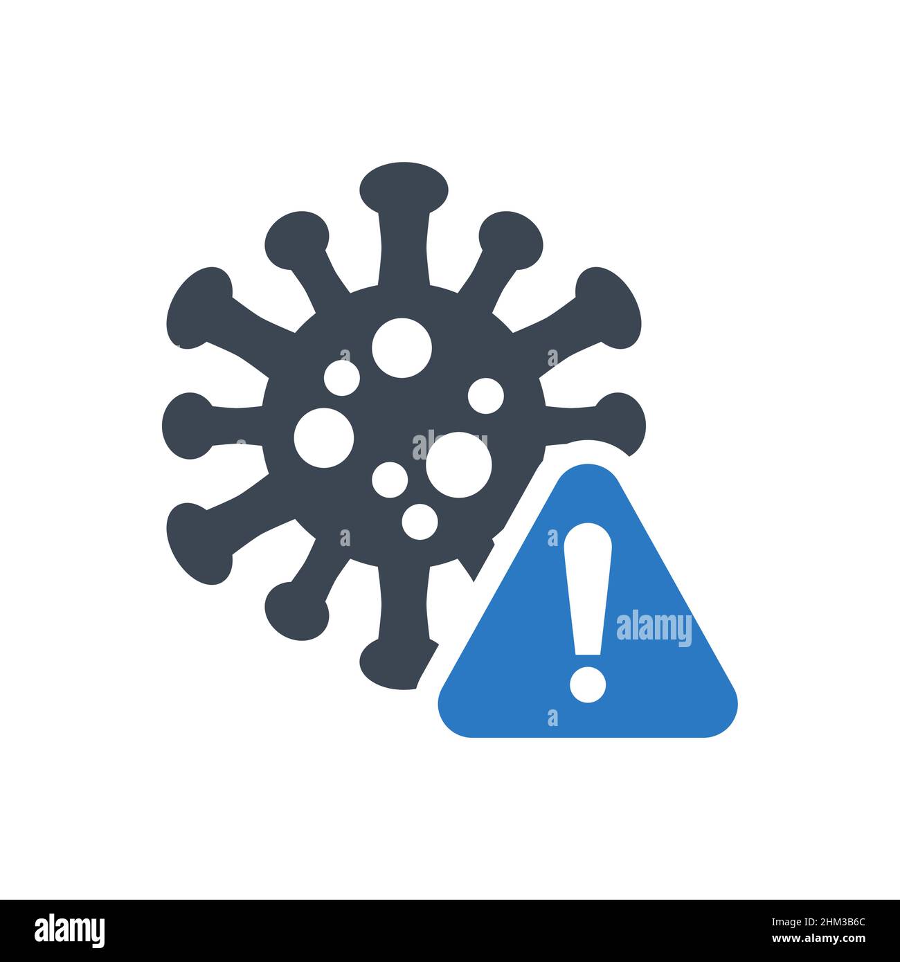 Symbol für Corona Virus Danger Vector Glyph Stock Vektor