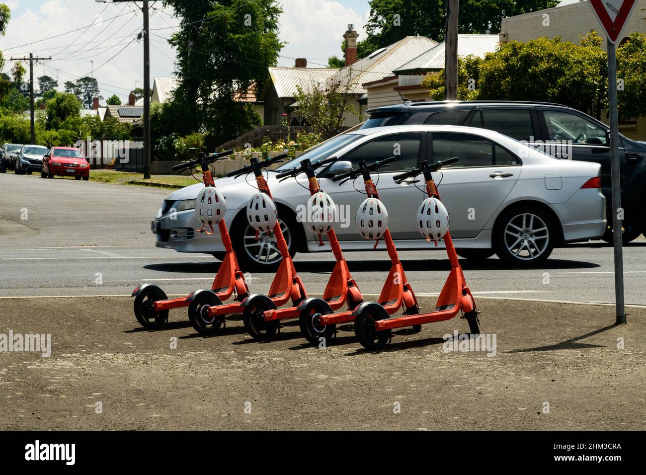 Problematische Studie von Elektro-Scootern, um Besucher nach Ballarat zu locken Stockfoto