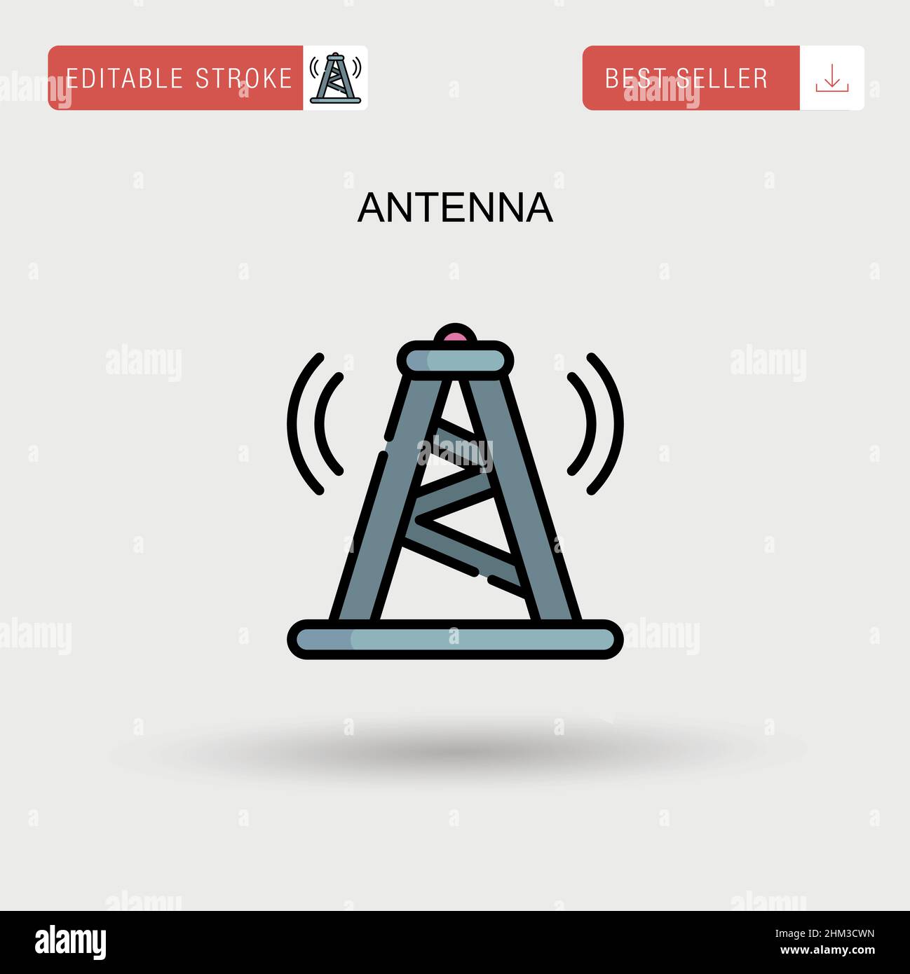 Symbol für einfachen Vektor der Antenne. Stock Vektor