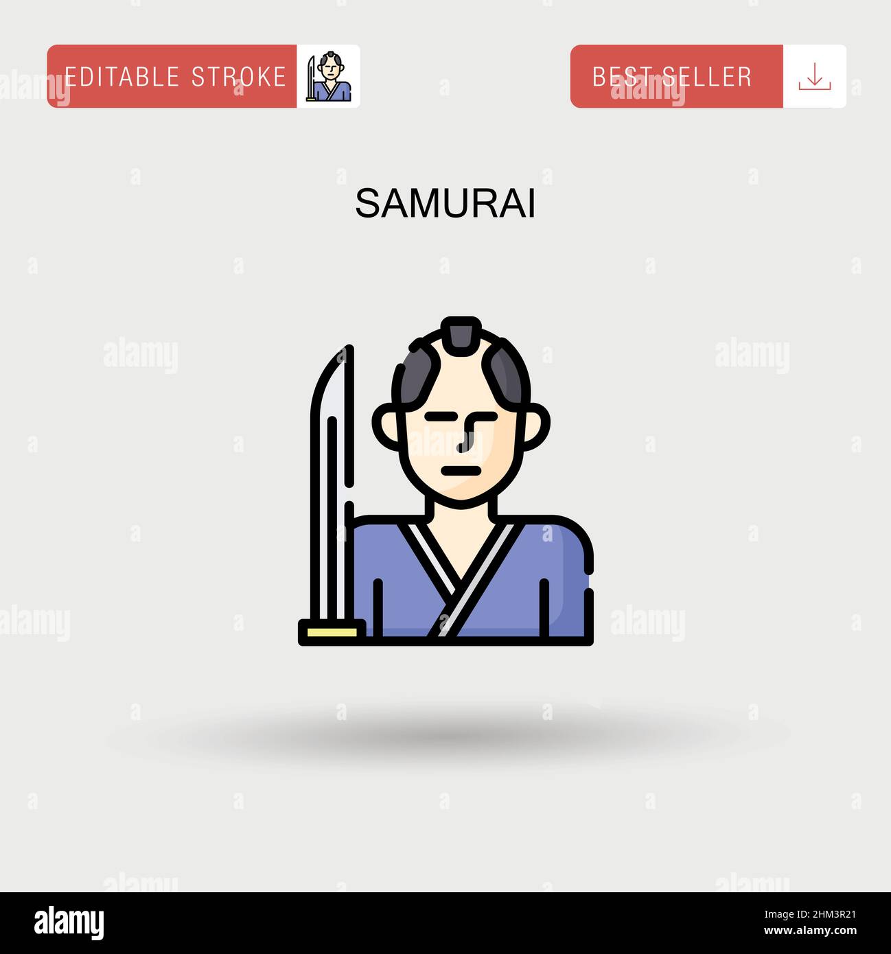 Ronin samurai stehend Stock-Vektorgrafiken kaufen - Alamy