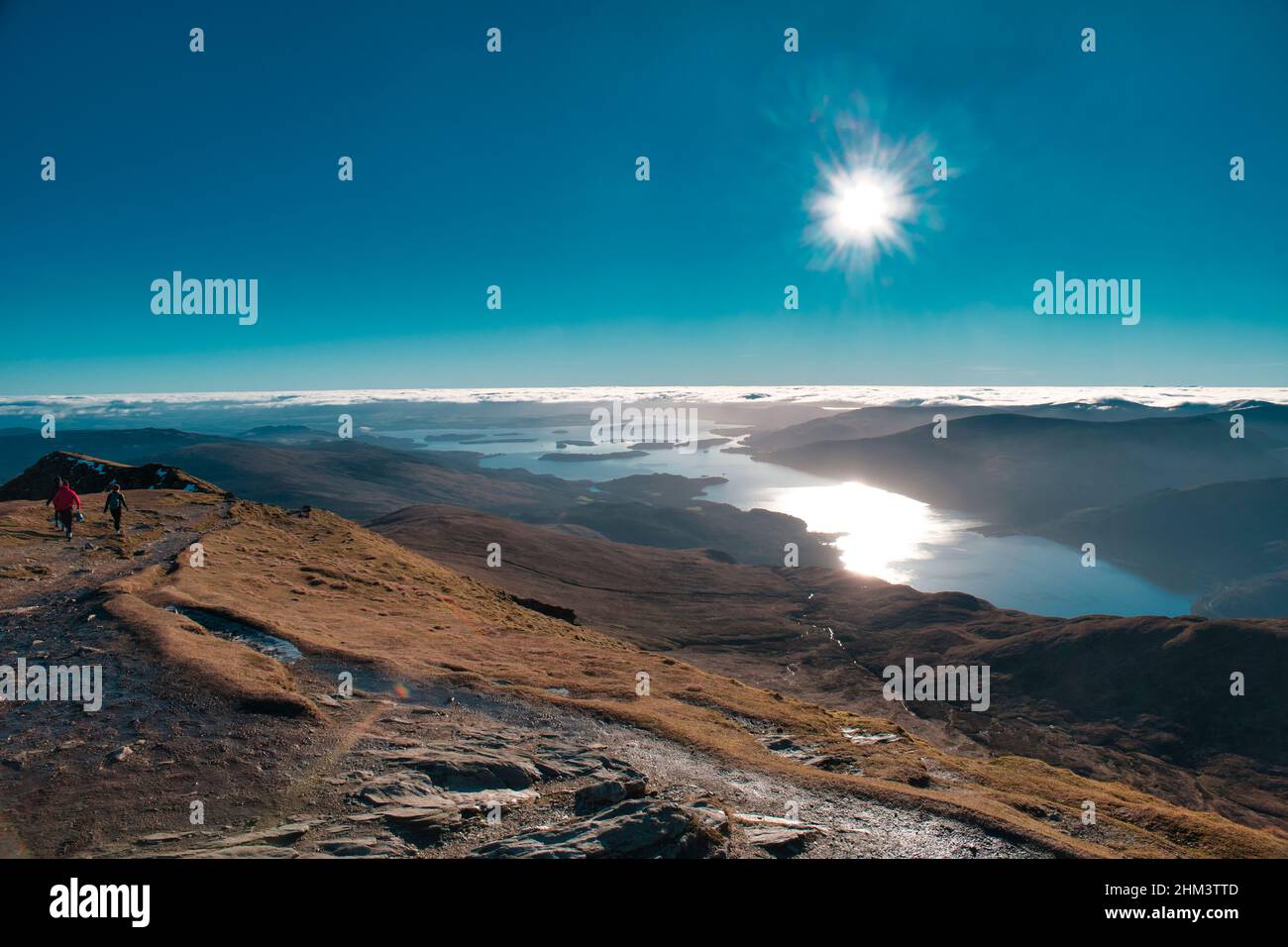Loch Lomond aus Ben Lomond Stockfoto