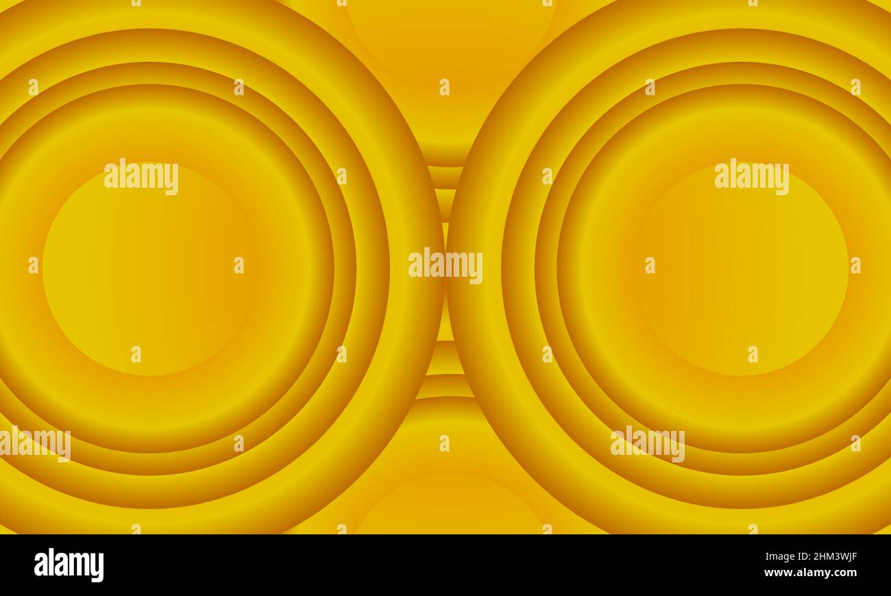 Gelber abstrakter Hintergrund mit elegantem Kreis-Design Stock Vektor