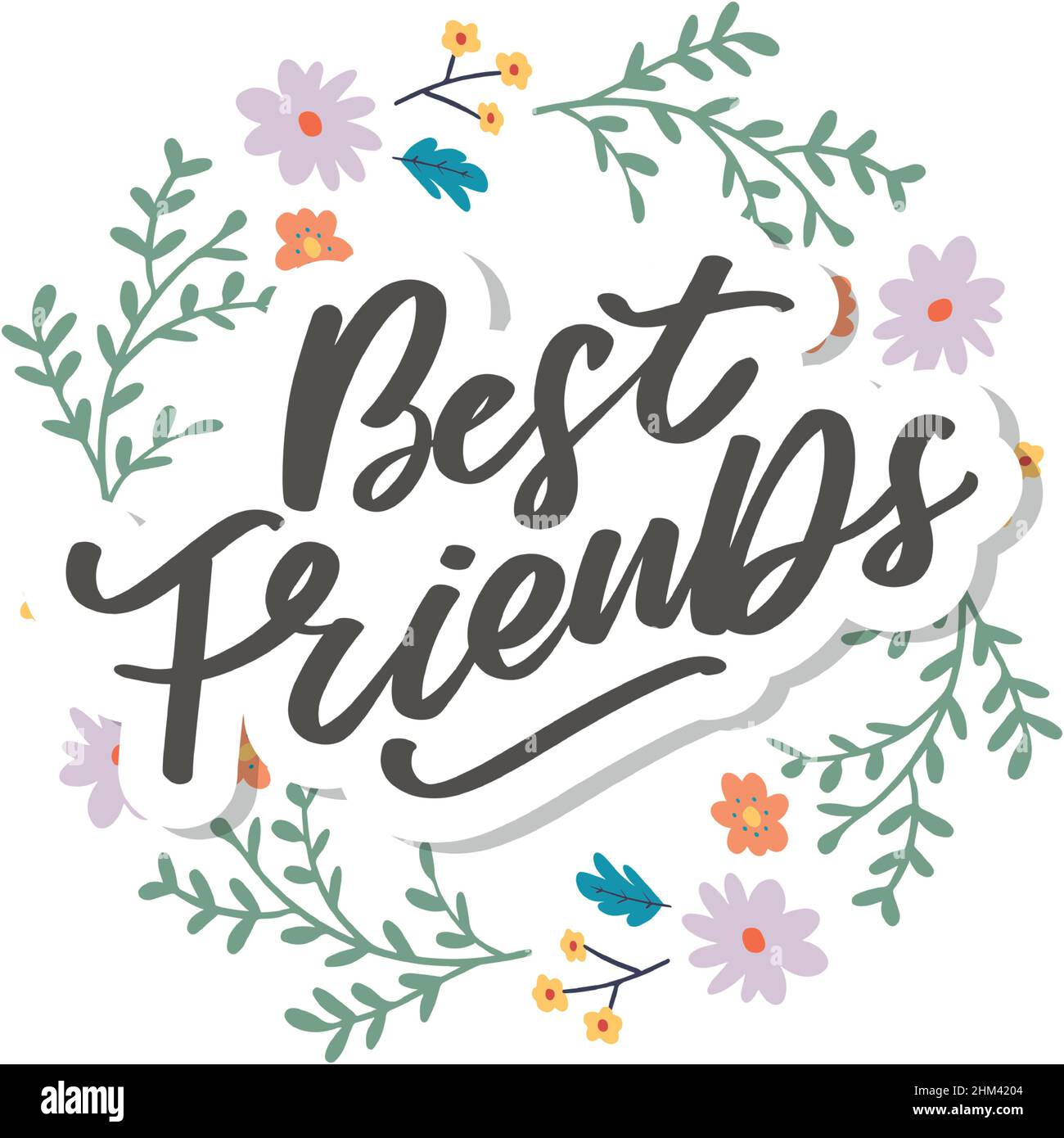 Soul Schwester mit Herz Schriftzug Design beste Freund Vorläufer Bff besties Stock Vektor