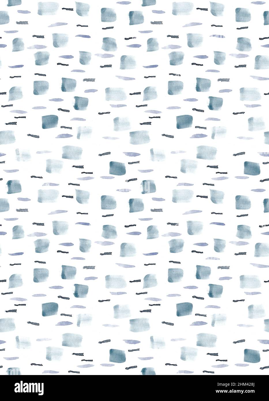 Aquarell nahtlose Muster aus abstrakter Birkenrinde Textur in grau, grau und blau Farben Stockfoto