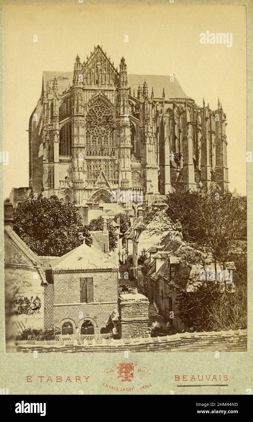„Vue de la cathedrale Saint-pierre (Saint Pierre) de Beauvais, Oise“ Foto fin 19eme siecle Stockfoto
