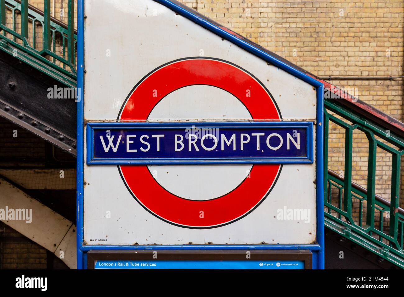 West Brompton Heritage Roundel Stockfoto