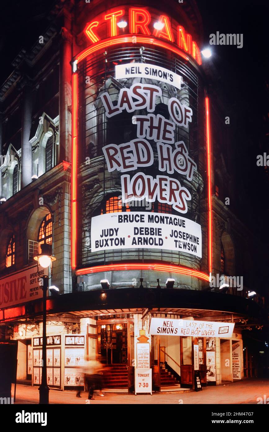 Letzte red hot Liebhaber am Strand Theatre, London, England, UK. Ca. 80er Stockfoto