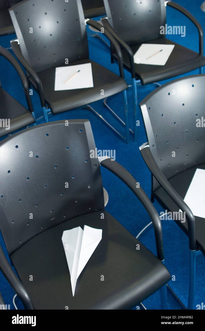 High Angle View of Office Chairs in A Conference Room, Credit:Photoshot Creative / Stuart Cox / Avalon Stockfoto