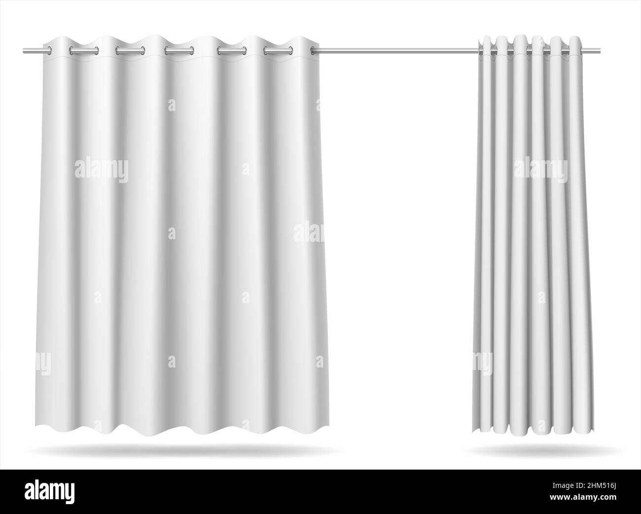 Vektorgrafiken . Eine Reihe von weißen Vorhängen für Umkleideräume Schließfächer für das Geschäft, Krankenhaus Stock Vektor