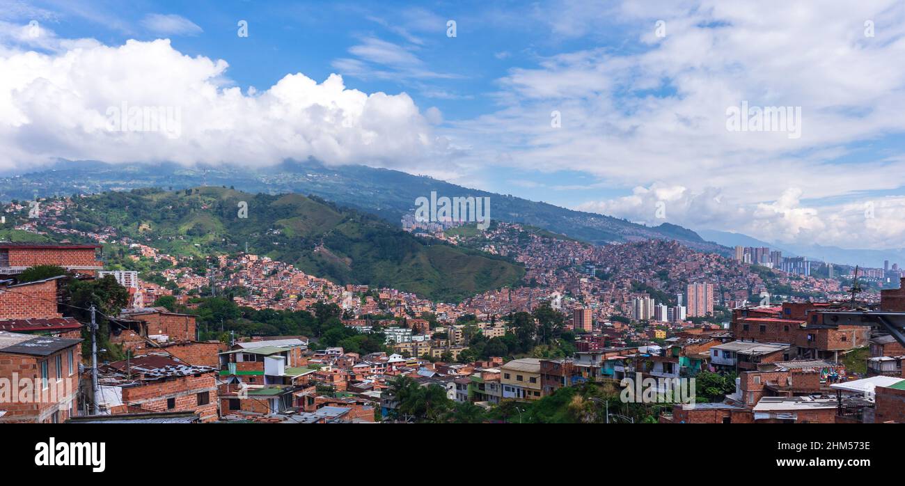 Die schöne Stadt Medellin in einem ihrer touristischen Orte. Stockfoto