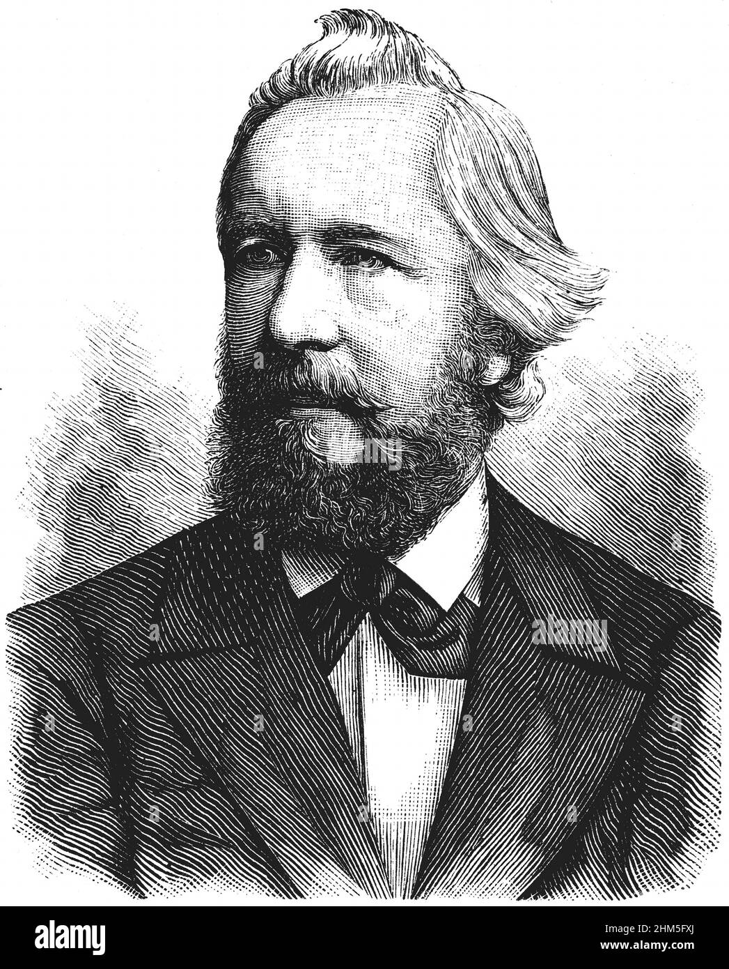 Porträt von Ernst Haeckel (1834-1919) - Gravieren, 19th. Jahrhundert Stockfoto