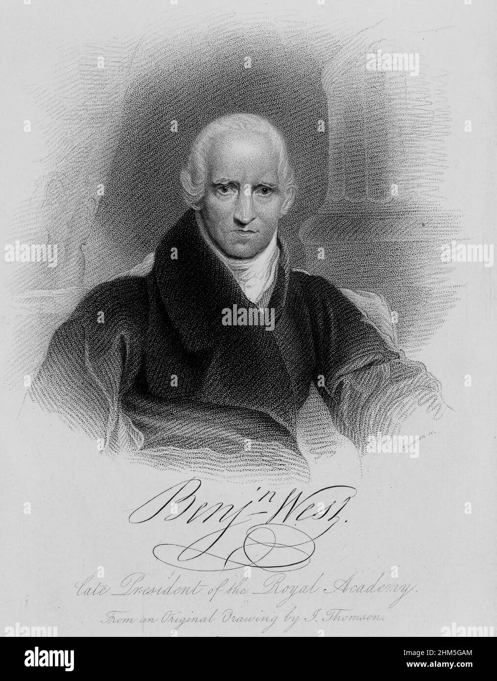 Benjamin West (1738-1820) in Amerika geborener britischer Maler, der sich 1763 in London niederließ Stockfoto