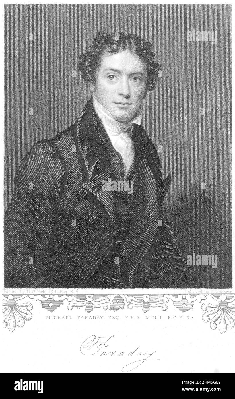 Michael Faraday (1791-1867), englischer Chemiker und Physiker Stockfoto