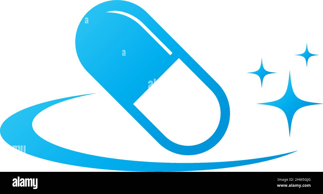 Kapsel Medizin Symbol Logo desain Illustration Vektor Stock Vektor