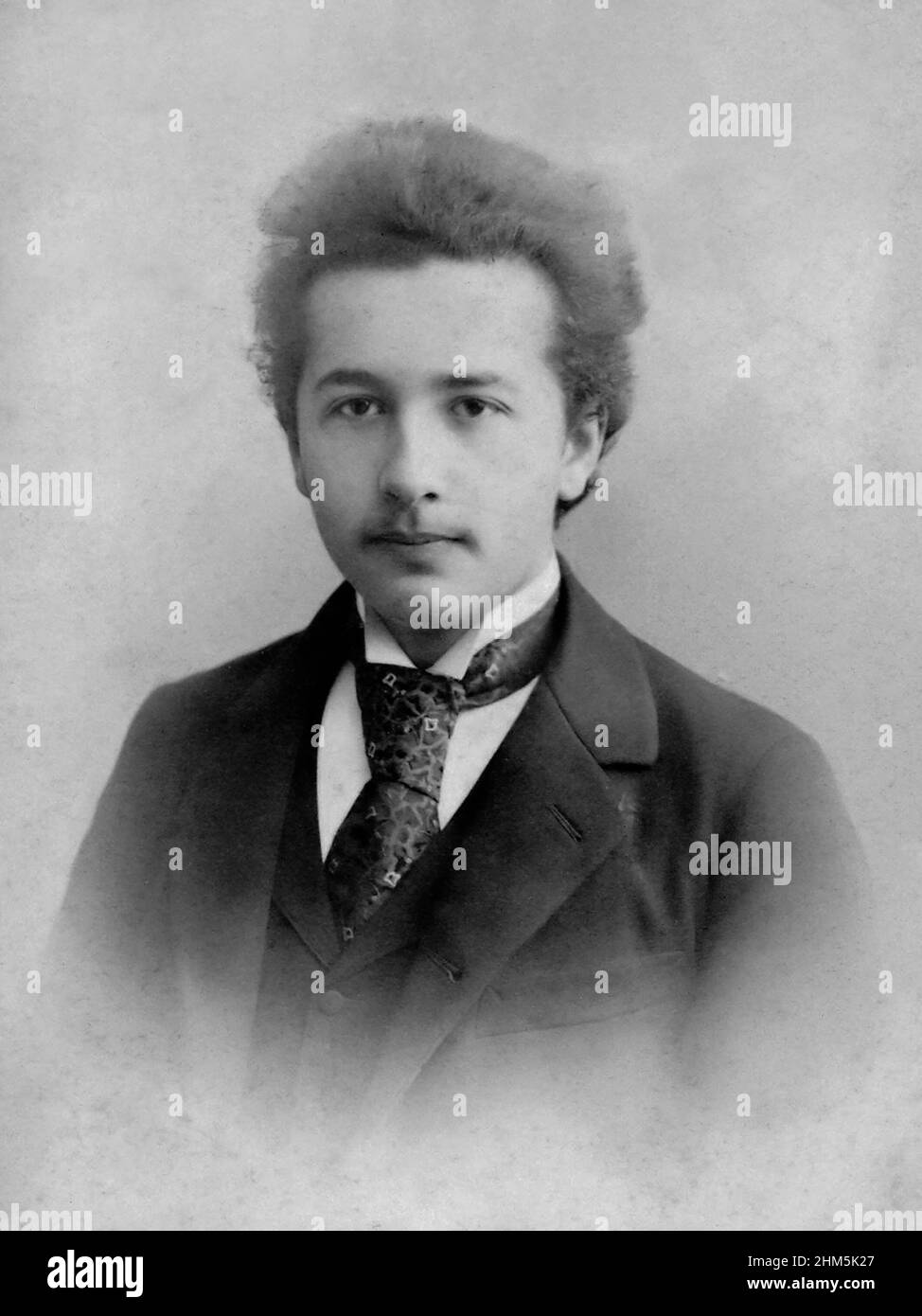 Das 16-jährige Wunderkind Albert Einstein (1879-1955) Porträt. Aarau, Foto: Gottfried Wolfsgruber 1895. Stockfoto