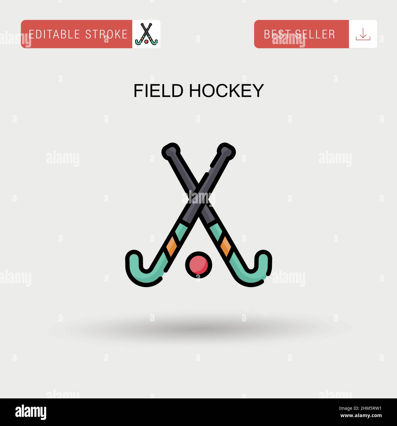 Einfaches Vektor-Symbol für Hockey. Stock Vektor