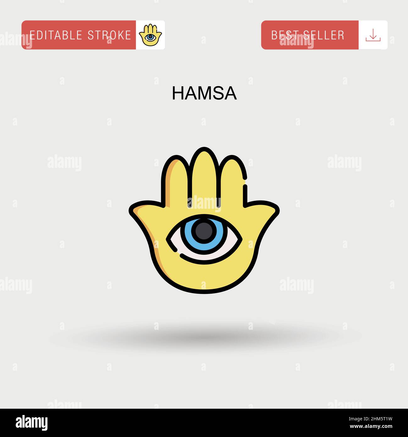 Einfaches Vektor-Symbol von Hamsa. Stock Vektor