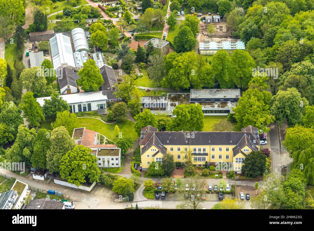 Luftbild, Grugapark, Botanischer Garten der Universität Duisburg/Essen
