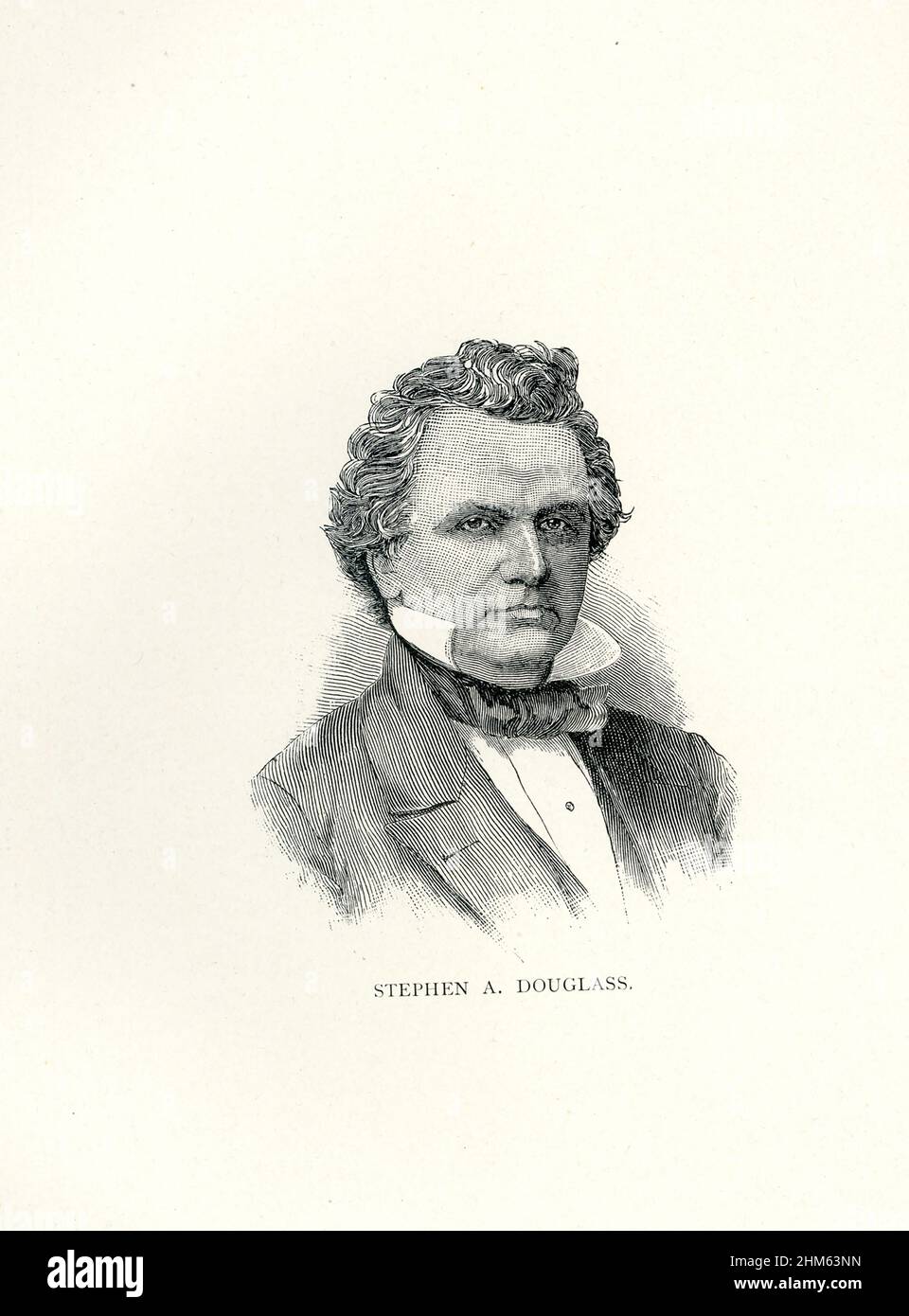 Stephen Arnold Douglas (gestorben 1861) war ein amerikanischer Politiker und Anwalt aus Illinois. Als Senator war er einer von zwei Nominierten der schlecht gespaltenen Demokratischen Partei als Präsident bei den Präsidentschaftswahlen 1860, die der Republikaner Abraham Lincoln gewonnen hatte. Stockfoto