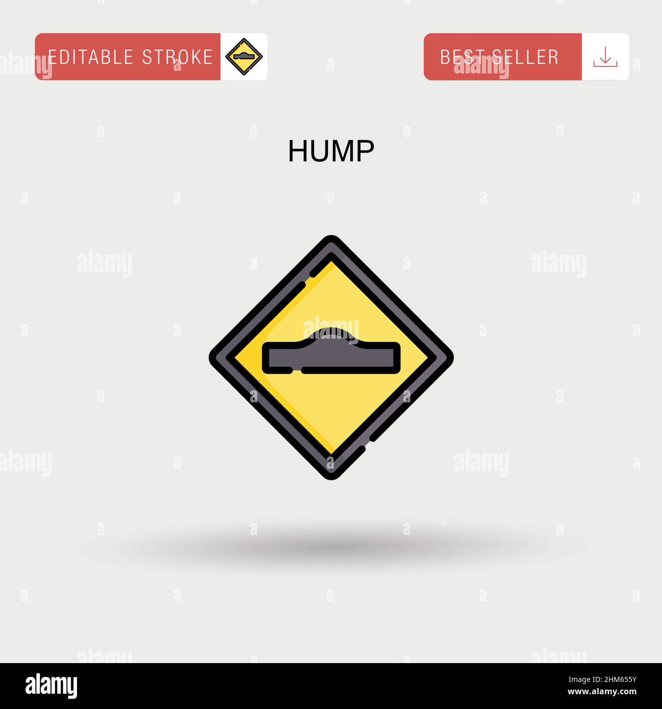 Hump Simple Vector-Symbol. Stock Vektor