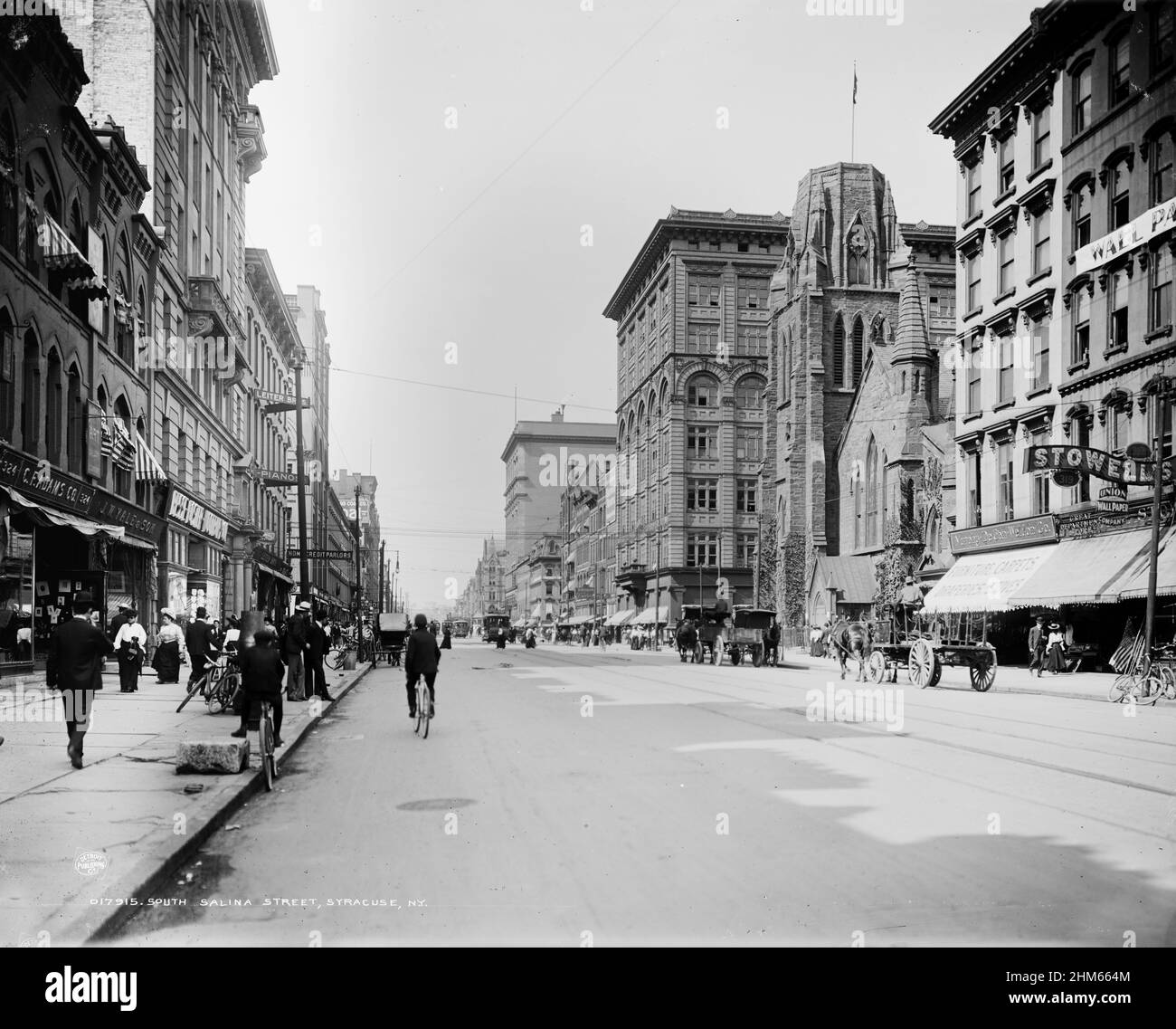 South Salina Street, Syracuse, N.Y. von Detroit Publishing Co., Verleger. 1900-1906. Sehr viel digital verbessert. Stockfoto