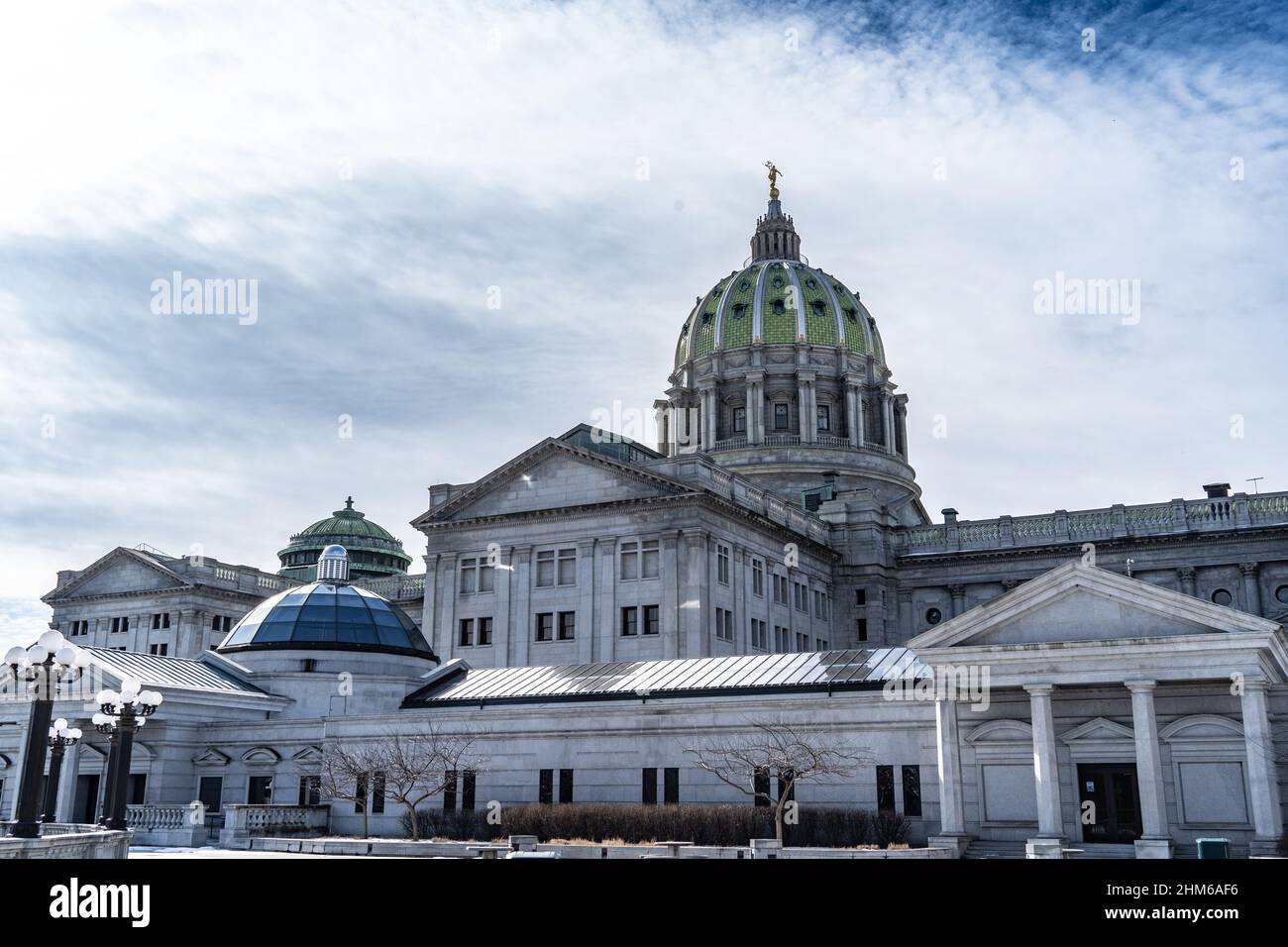 Außenansicht des Pennsylvania State Capitol Gebäudes in Harrisburg, Pennsylvania Stockfoto
