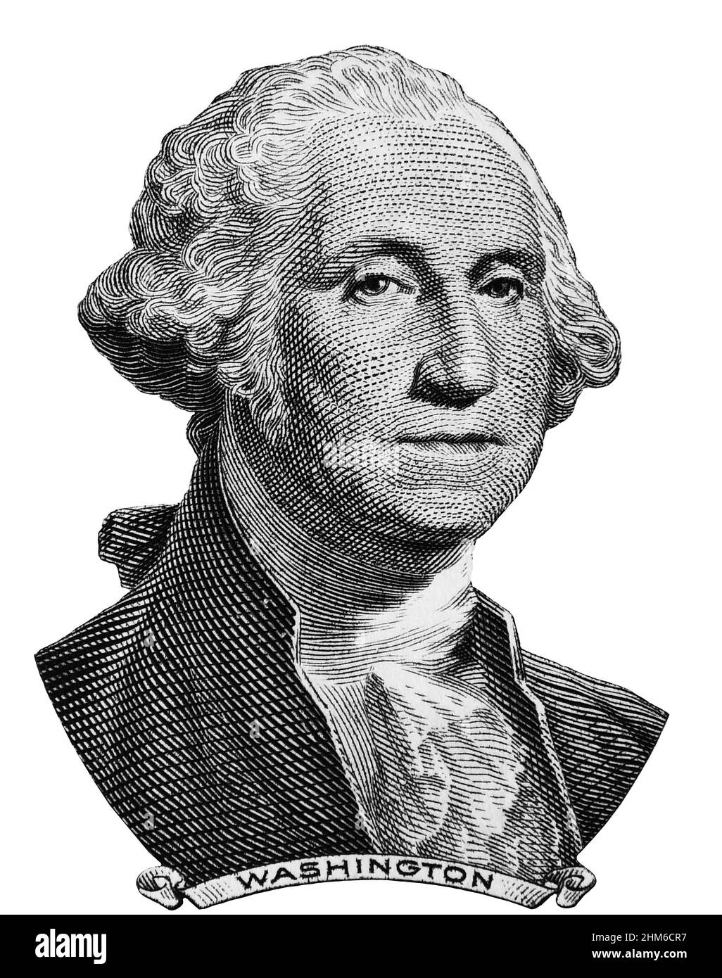 George Washington Banknote Porträt, für Designzwecke , Geld Stockfoto