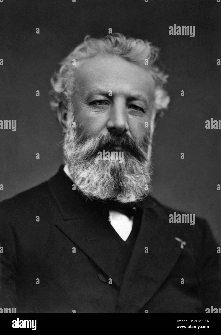 Ein Porträt von Jules Verne aus dem Jahr 1884, als er 56 Jahre alt war. Stockfoto
